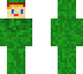 frog skin in green version of boy!