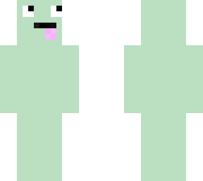 green with tongue
