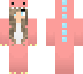 pink yellow and blue dino