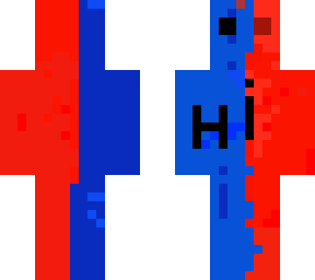 red & blue