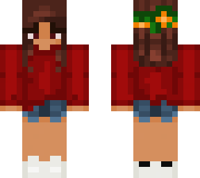 red flower girl