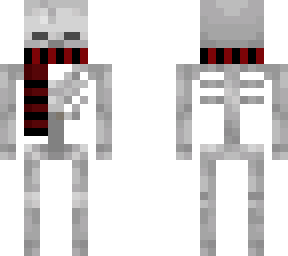 skeloton with scarf