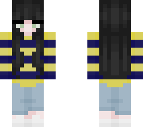 yellow striped sweater