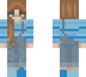 a girl that likes blue