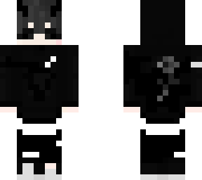 black/white demon but emo no blindfold or mask