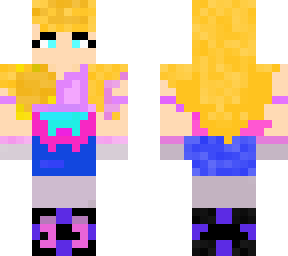 fantasy mermaid fan girl skin