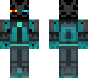 fire and ice enderman in ender defender armor