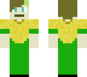 gamer wearing fake gold chestplate