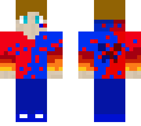 half bule half red blue shoe
