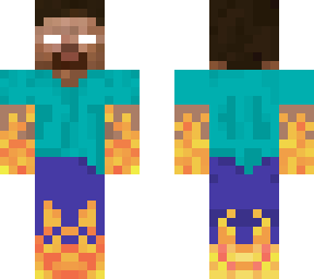 herobrine on fire