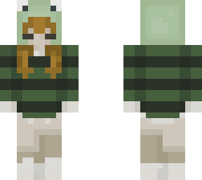 light brunette with froggy hat