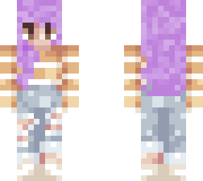 purple hair cute girl