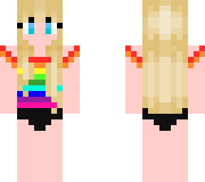 rainbow bathing suet girl