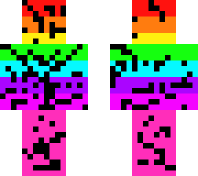 rainbow black splat