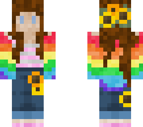 rainbow sunflower portrait
