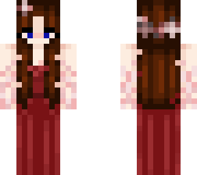 red ballgown