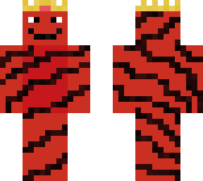 red man with stripes and crown