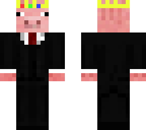 suit with crown pig