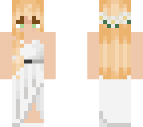 wedding dress blonde w/ flower crown