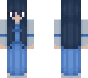 blue dressed girl