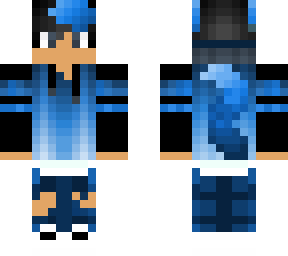 blue hair wolf teenager