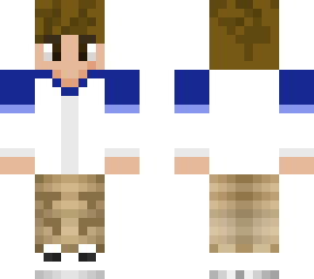 blue tommyinnit with brown hair