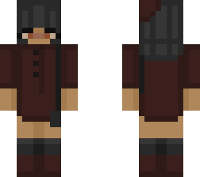 brown tunic + beret