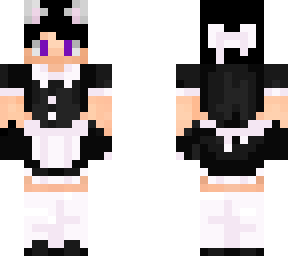 catboy maid-purple eyes & black hair