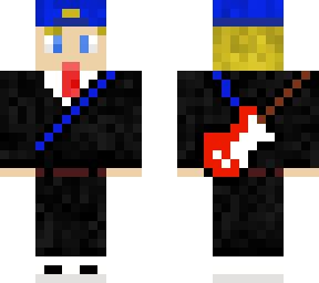 cool guitar boy business suit
