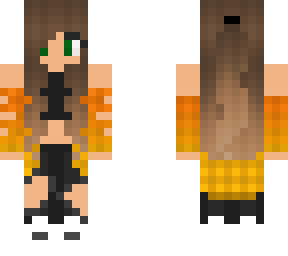 cute girl with a ponytail and (orange/yellow) fade fixed again