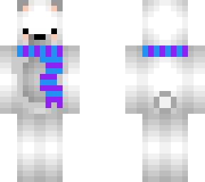 cute polar bear with scarf