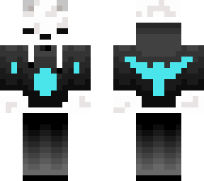 fox in black hoodie snowy version