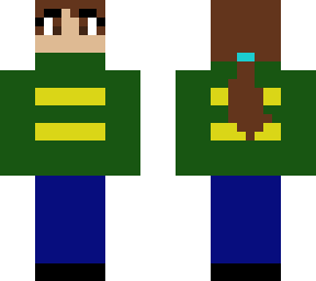 green sweater person