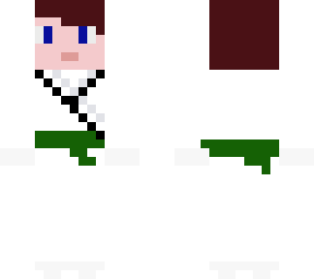 karate boy with green belt