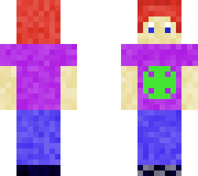 man with red hair and a purple shirt