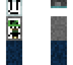 mask guy wearing a pot as a hat