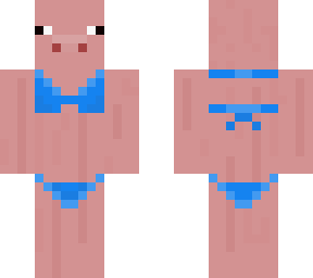 pig with blue brakini