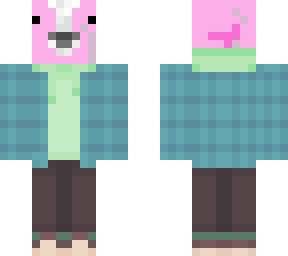 strawberry goat wearing clothes
