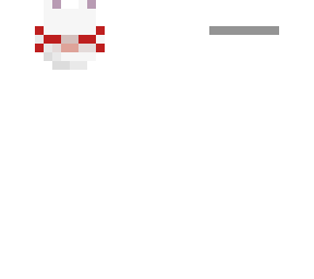 white bunny mask base