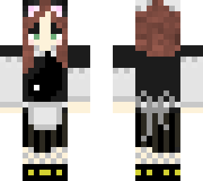 yin yang girl maid cat