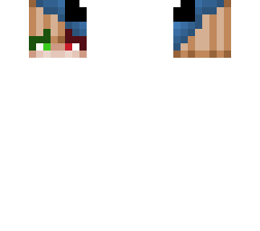 ' eyes red and green, holiday like, and pretty. ' hair base, and face base. ftu