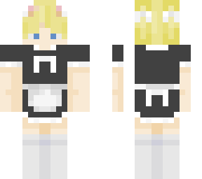 blonde catboy maid