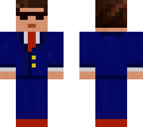 blue suit with sunglasses