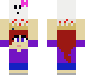 child with cake and ghost
