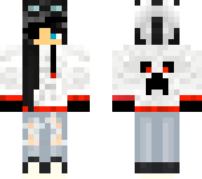 cute girl sapnap skin with creeper hoodie