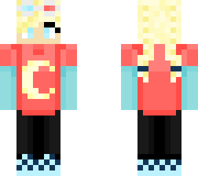 girl with pink shirt(loosely based on sapnap's skin