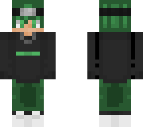green haired eboy with naruto headband