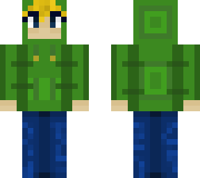green hoodie