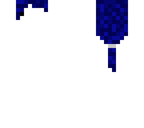low dark blue ponytail