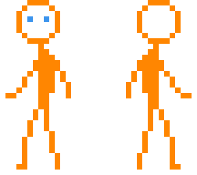 orange stick man